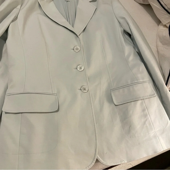 Talbots Blazer Light Blue with Lapel Collar - Picture 4 of 5